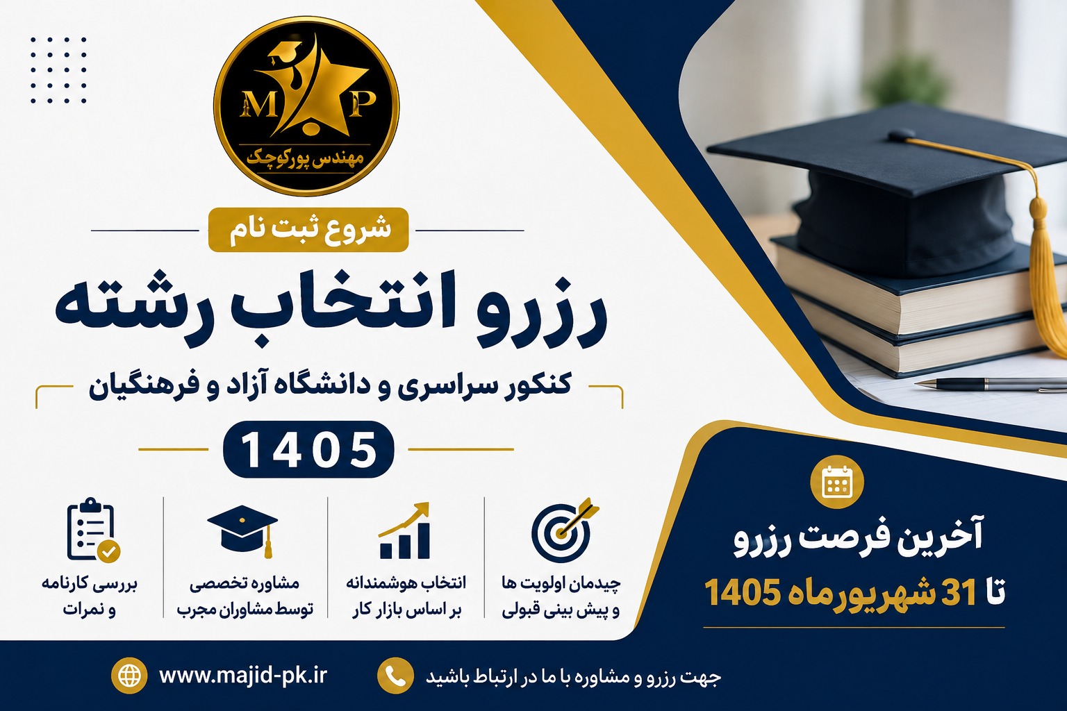 رزرو انتخاب رشته